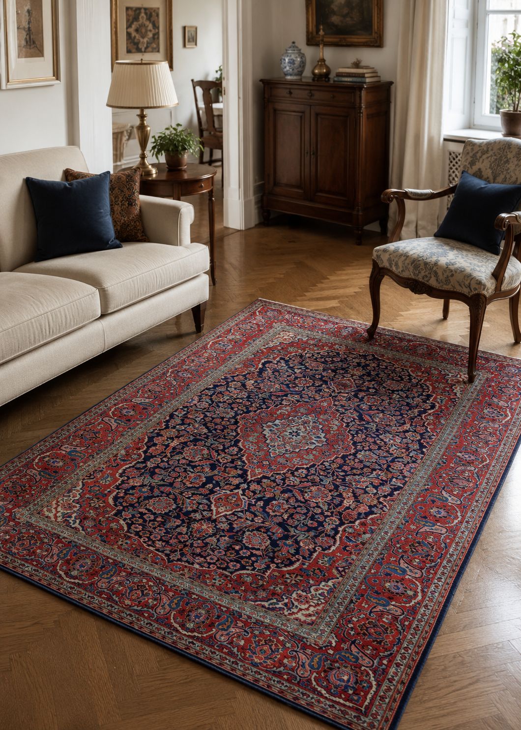 Tappeto Kashan antico 197 x 131cm - 0449 4 Tappeto Kashan antico 197 x 131cm - 0449 - immagine 2