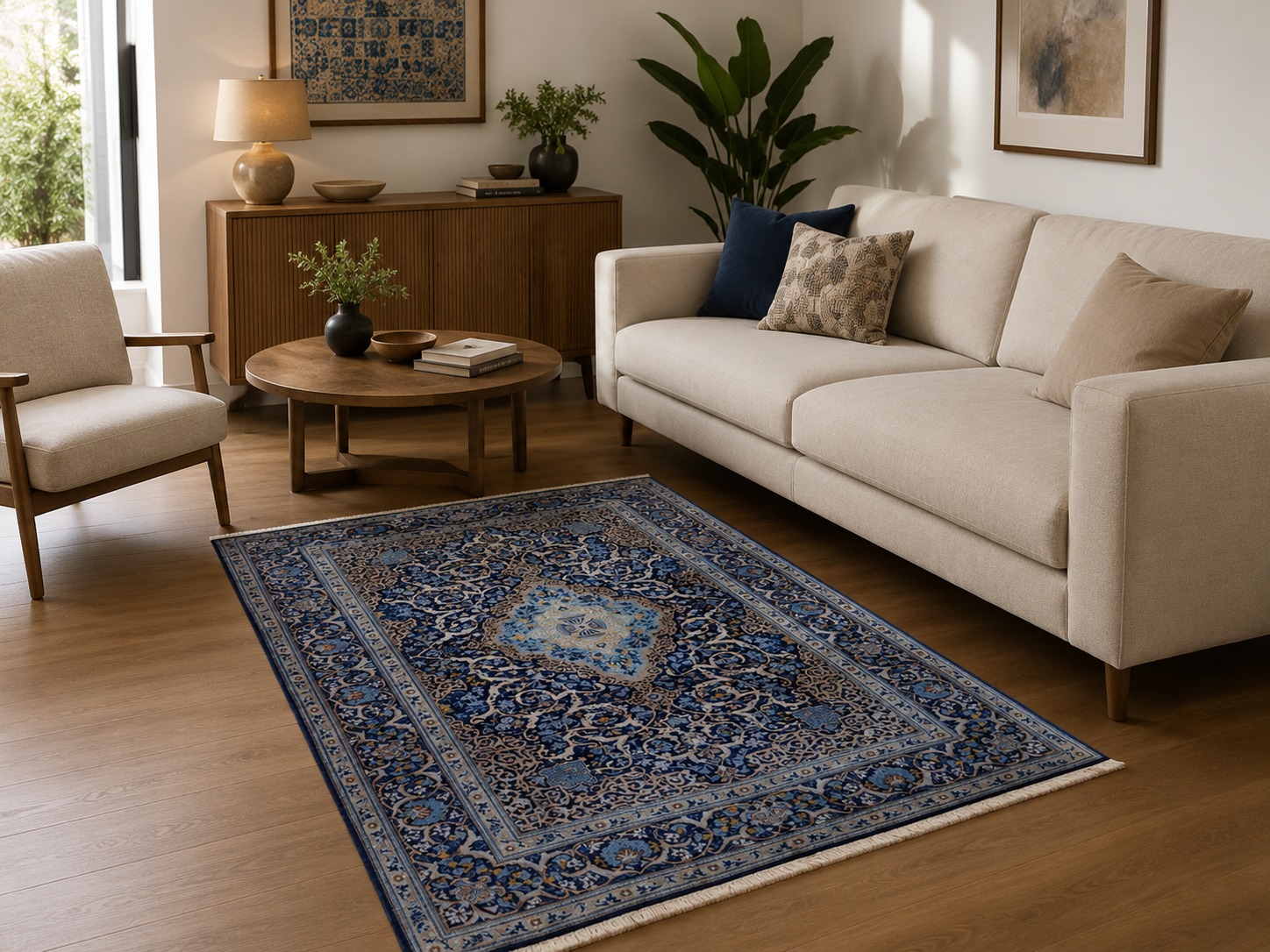 Tappeto Kashan extra 215 x 141cm - 0421 4 Tappeto Kashan extra 215 x 141cm - 0421 - immagine 2