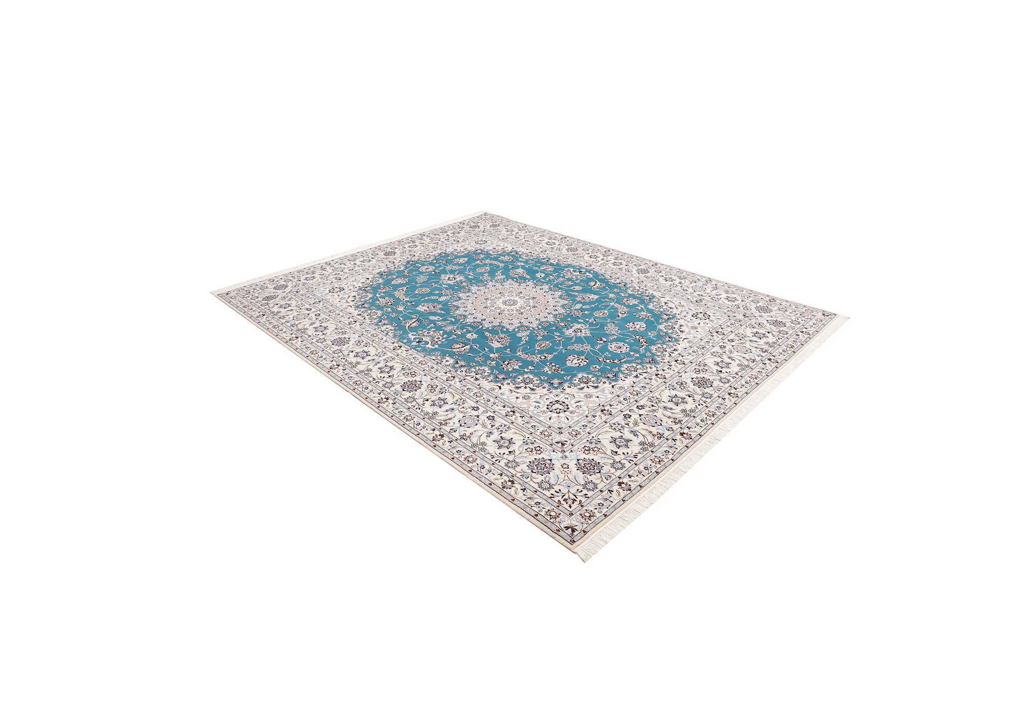 Tappeto Persiano Nain 6 Fili Lana e Seta Annodato a Mano 261x209 Z445536 5 Tappeto Persiano Nain 6 Fili Lana e Seta Annodato a Mano 261x209 Z445536 - immagine 4