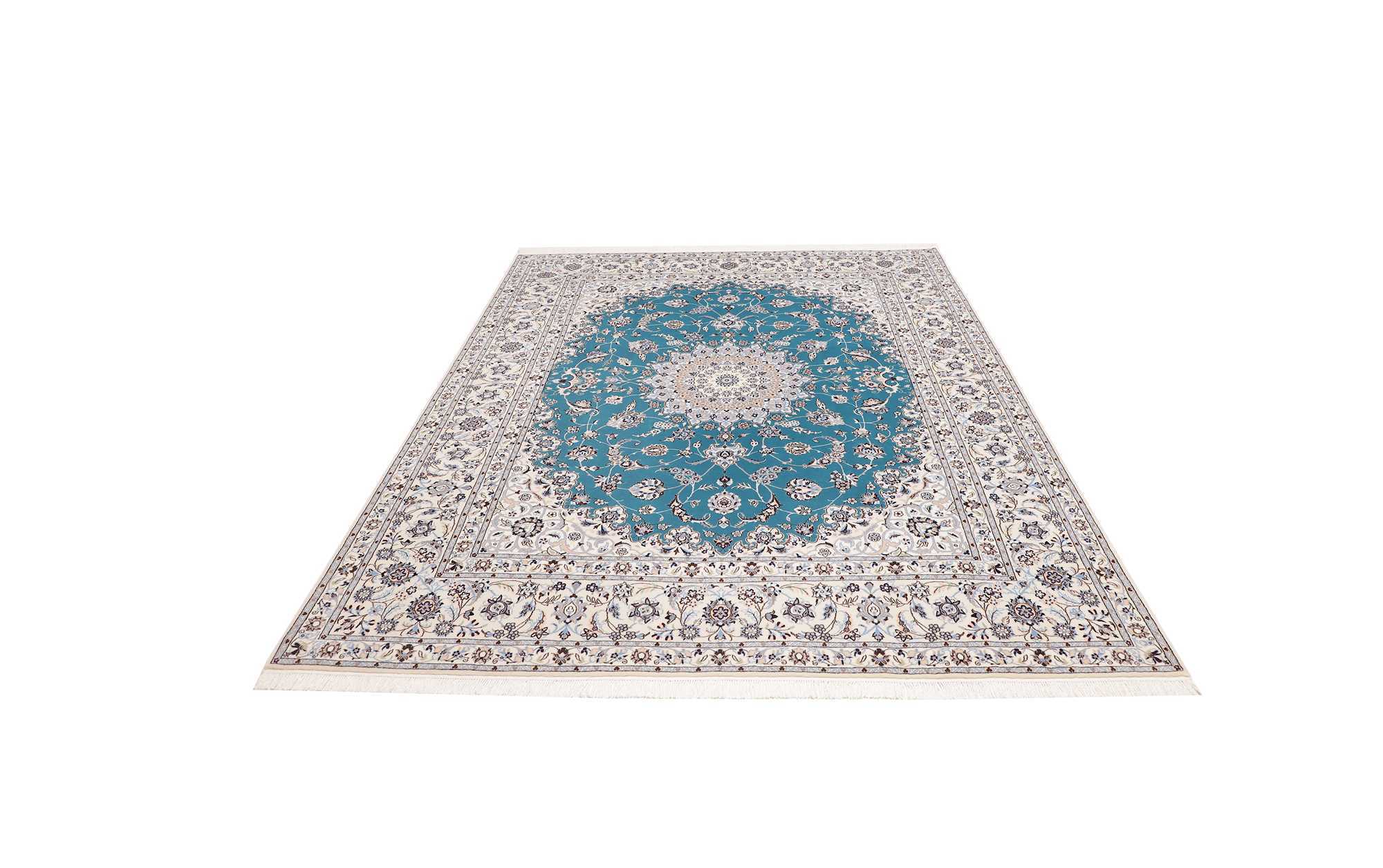 Tappeto Persiano Nain 6 Fili Lana e Seta Annodato a Mano 261x209 Z445536 6 Tappeto Persiano Nain 6 Fili Lana e Seta Annodato a Mano 261x209 Z445536 - immagine 5