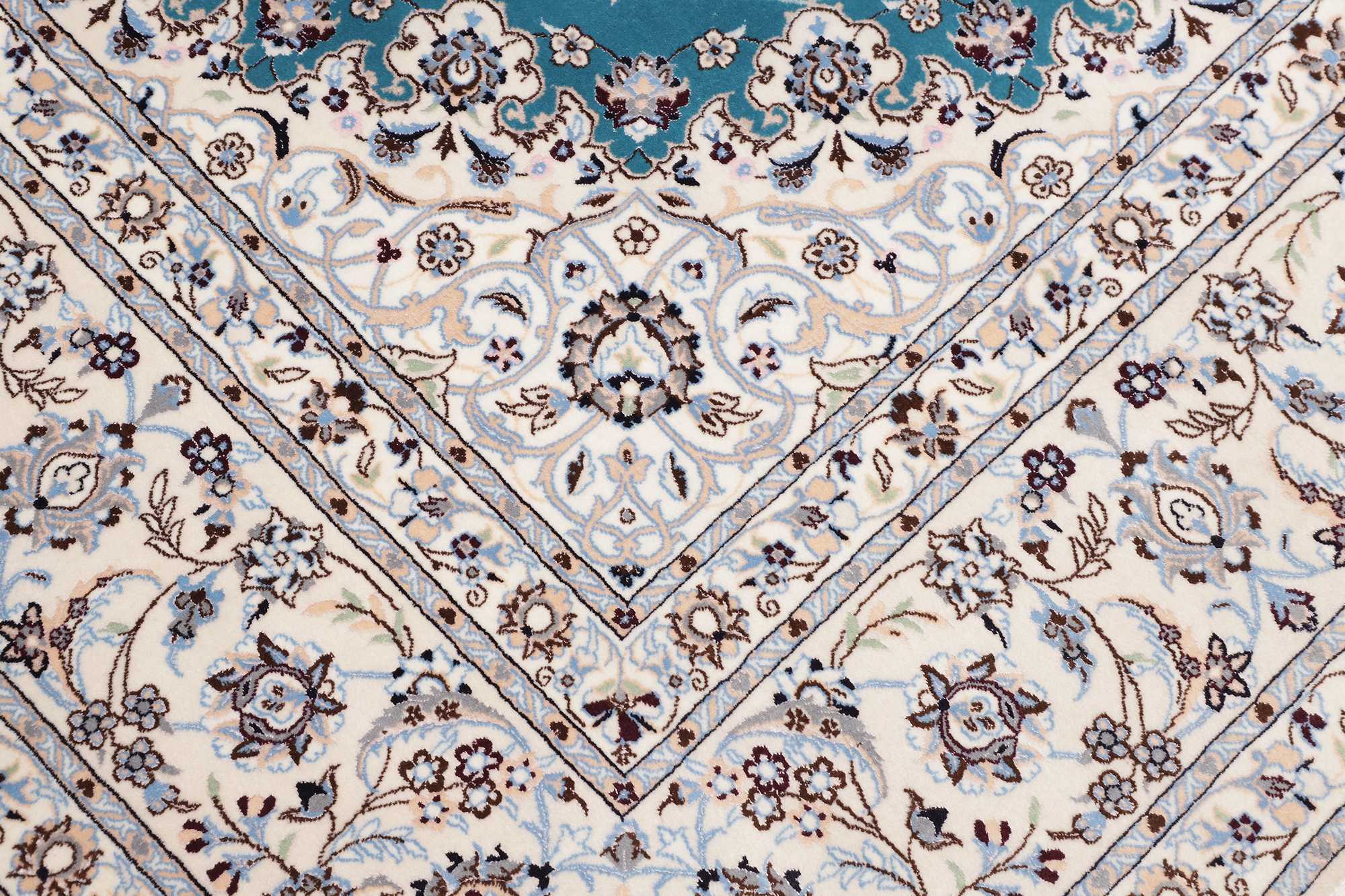 Tappeto Persiano Nain 6 Fili Lana e Seta Annodato a Mano 261x209 Z445536 8 Tappeto Persiano Nain 6 Fili Lana e Seta Annodato a Mano 261x209 Z445536 - immagine 7
