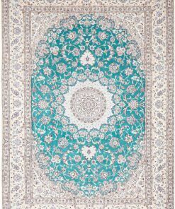 Tappeto Persiano Nain 9 Fili in Lana e Seta 355x248 Z469420