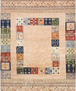Tappeto moderno afghano 300x214 annodato a mano Z478507