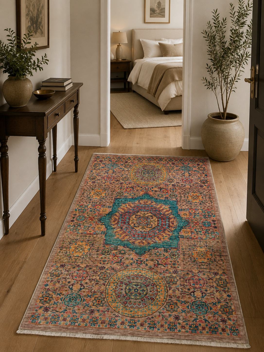 Tappeto Mamelucco (Mamluk) annodato a mano 155x99 Z468978 4 Tappeto Mamelucco (Mamluk) annodato a mano 155x99 Z468978 - immagine 2